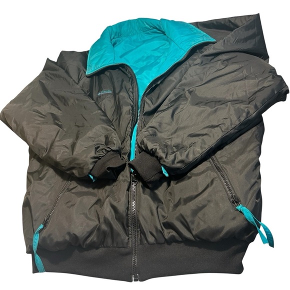 Columbia Vintage Mens Reversable Bomber Style Jacket Sz Large - Picture 3 of 10